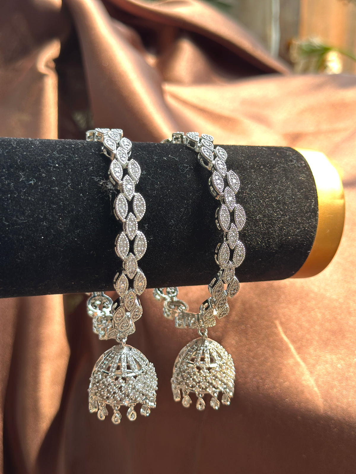 American Diamond Jhumka Bangles