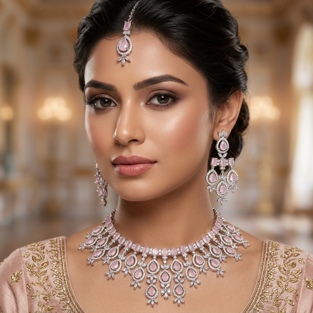 American Diamond Necklace Set