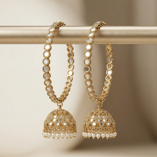 Riya Kundan Single Jhumka Bangles