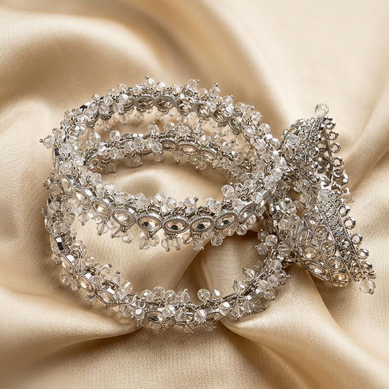Hana Polki Single Jhumka Bangles