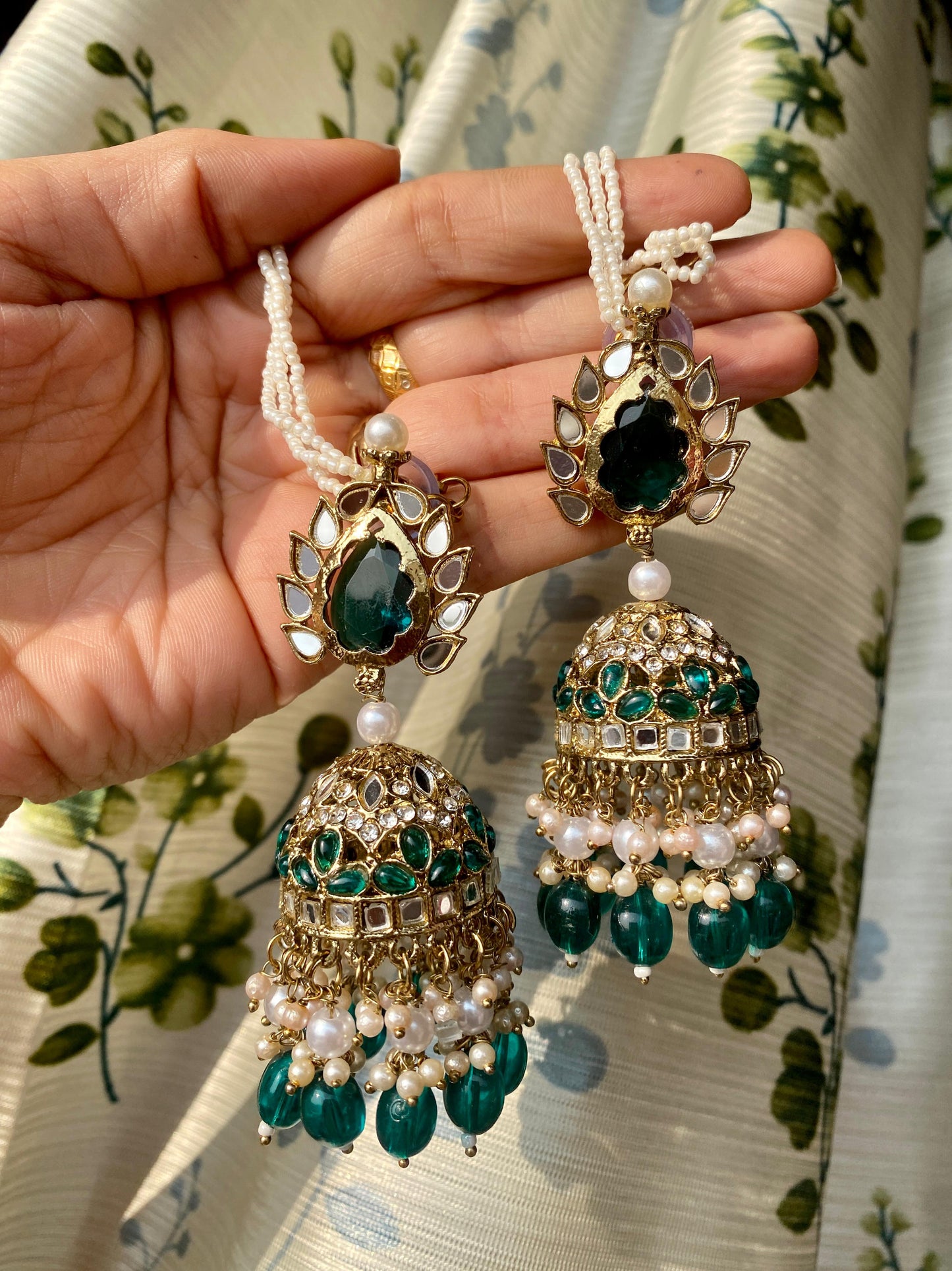 Mira Mirror Jhumkas