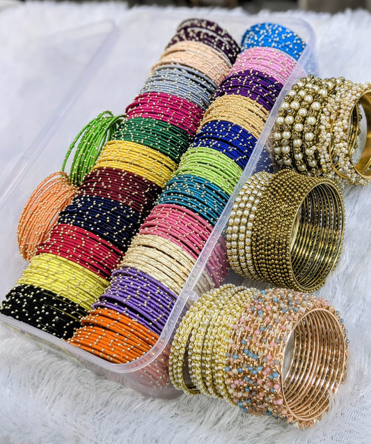 Pastel Color Thread Bangles Combo
