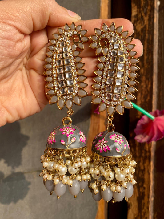 Kundan Peacock Earrings