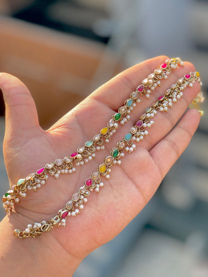 Pearl Droplet Polki Jhanjhar