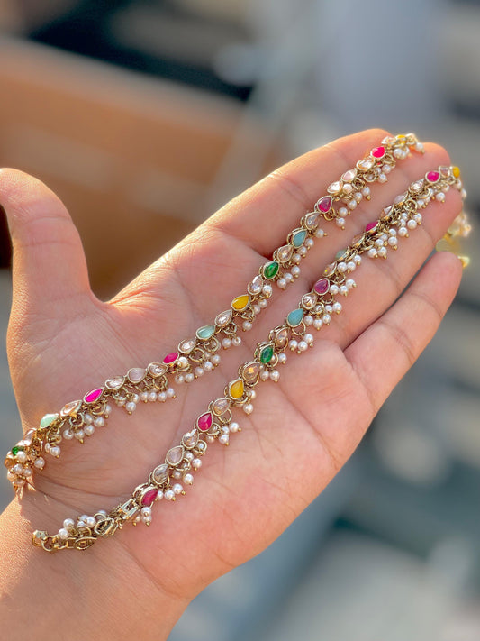 Pearl Droplet Polki Jhanjhar
