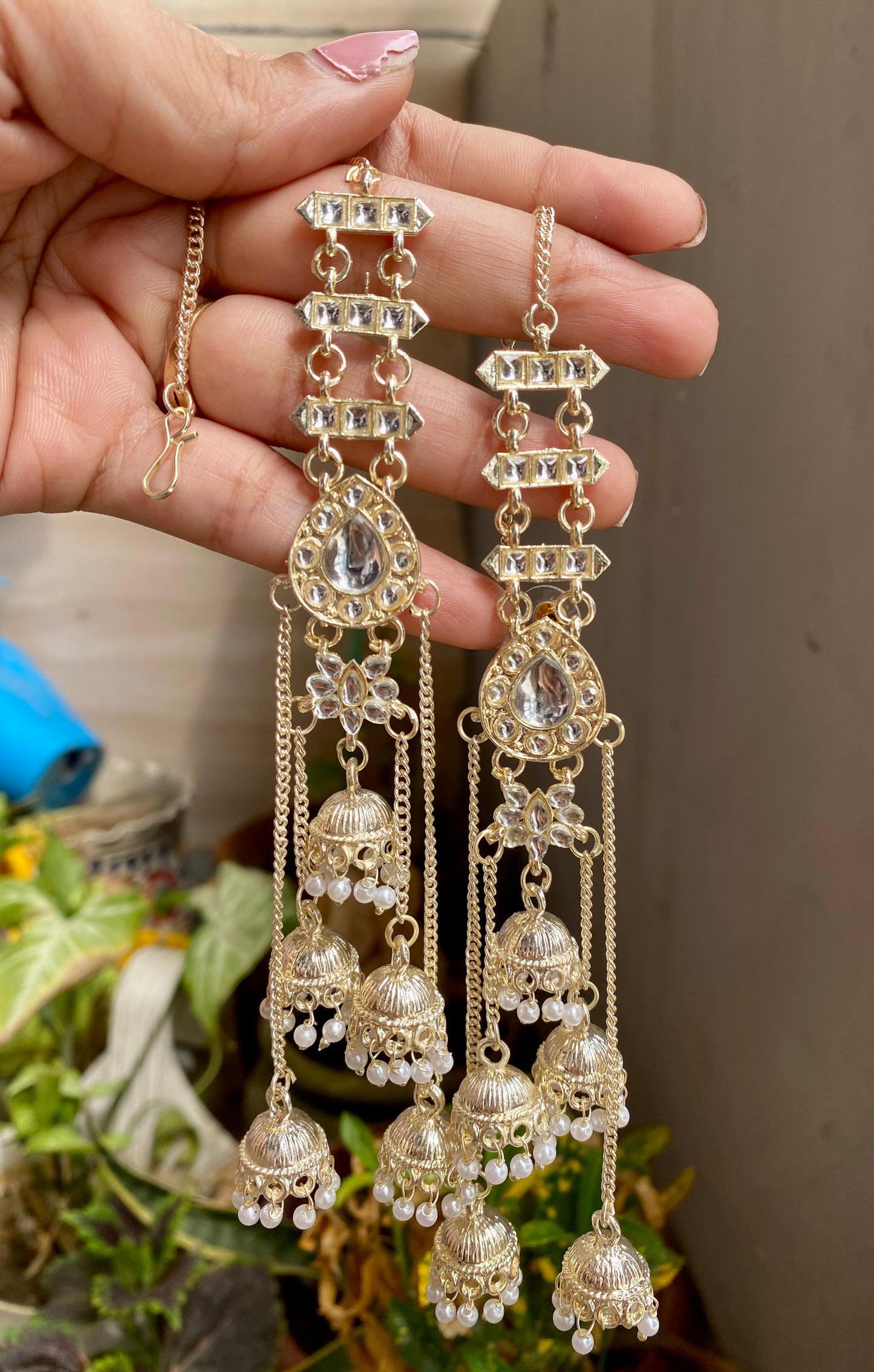 Pakistani Kundan Sahara Jhumka