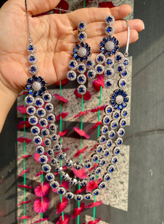 Nani’s layered American diamond necklace