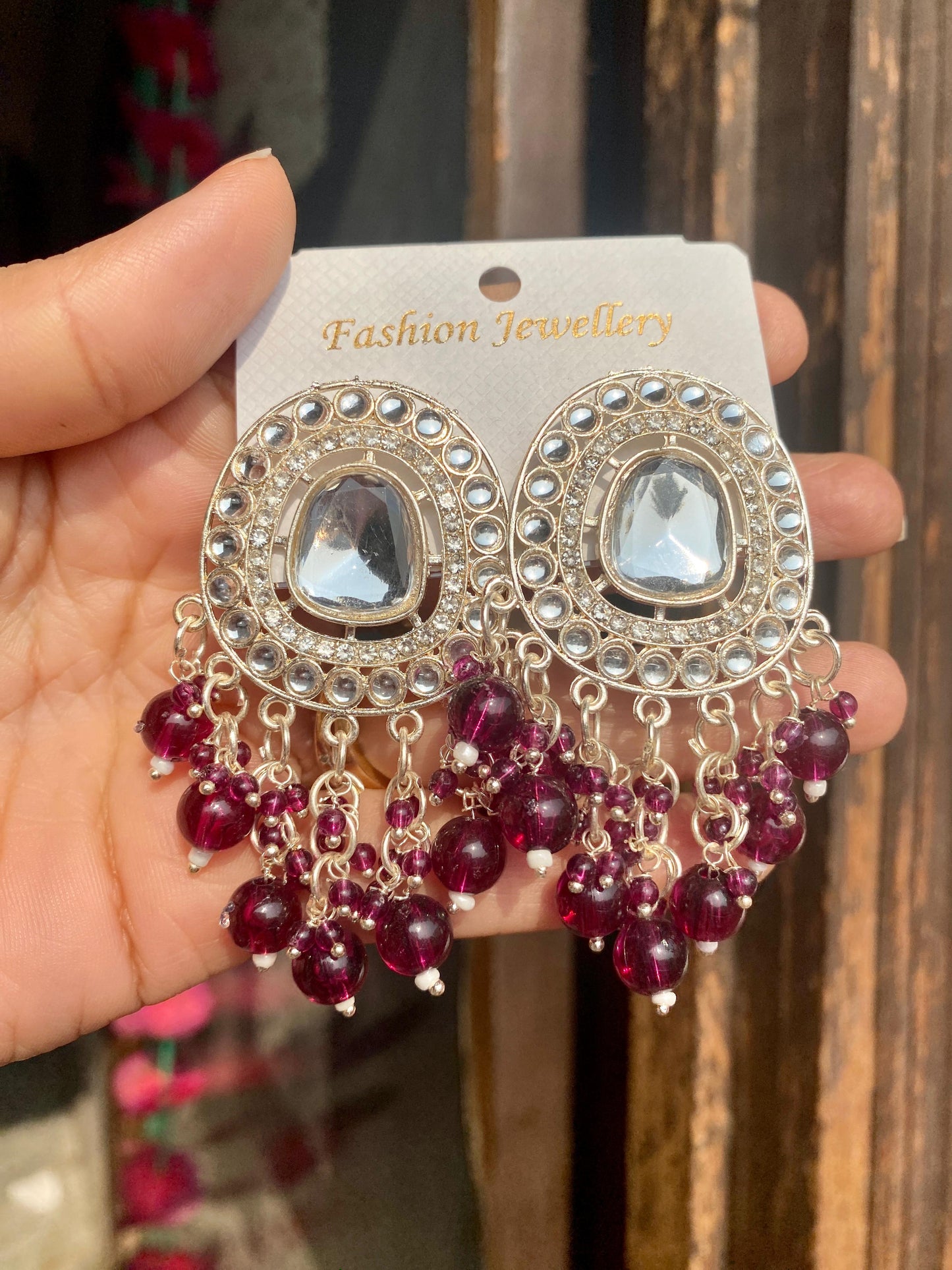 Polki Look Stud Earrings