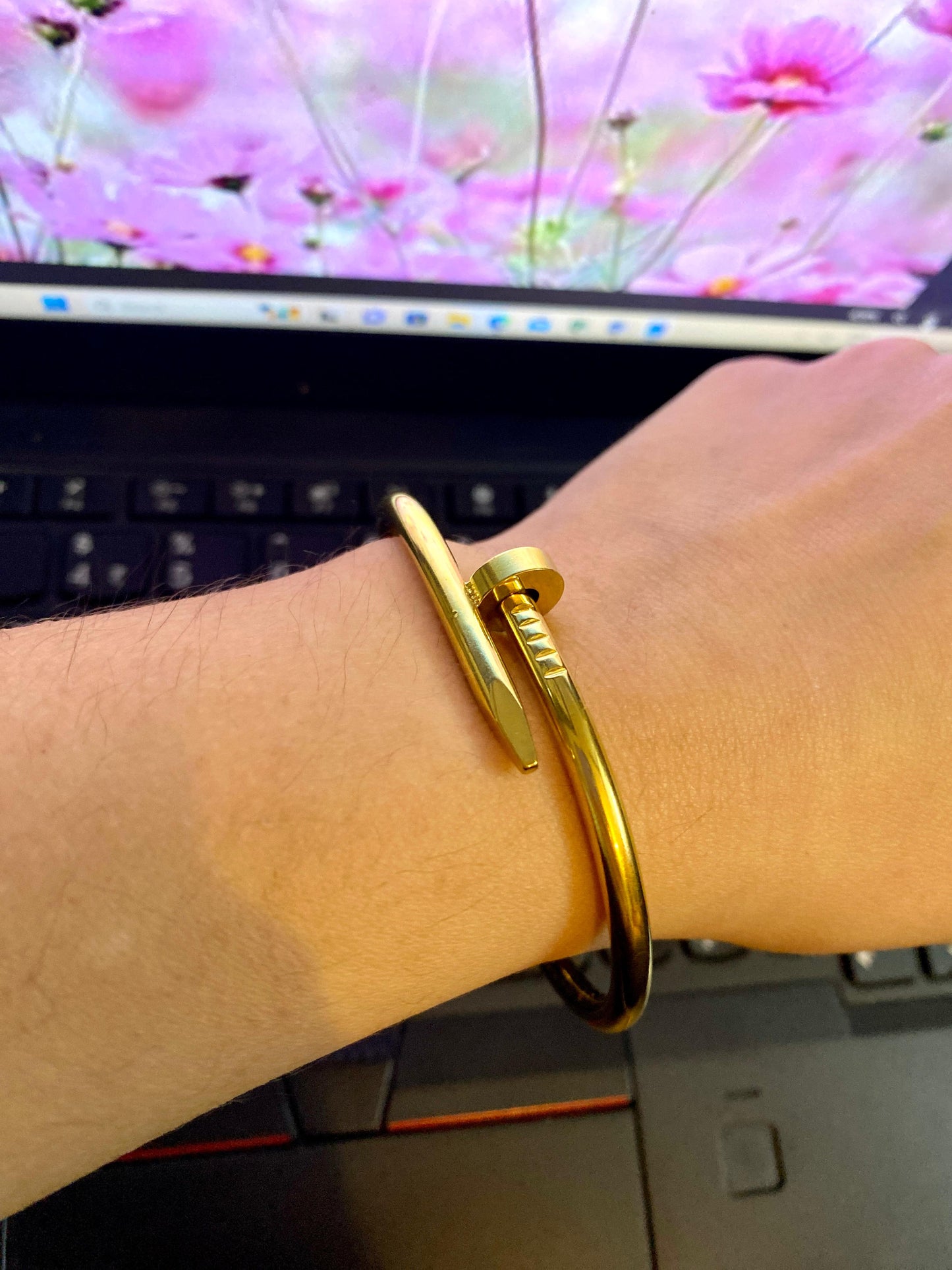 18k gold plated Anti Tarnish Cartier Nail Bracelet