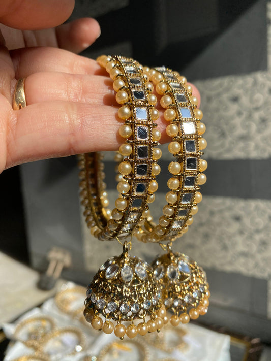 Mirror Jhumka Bangles