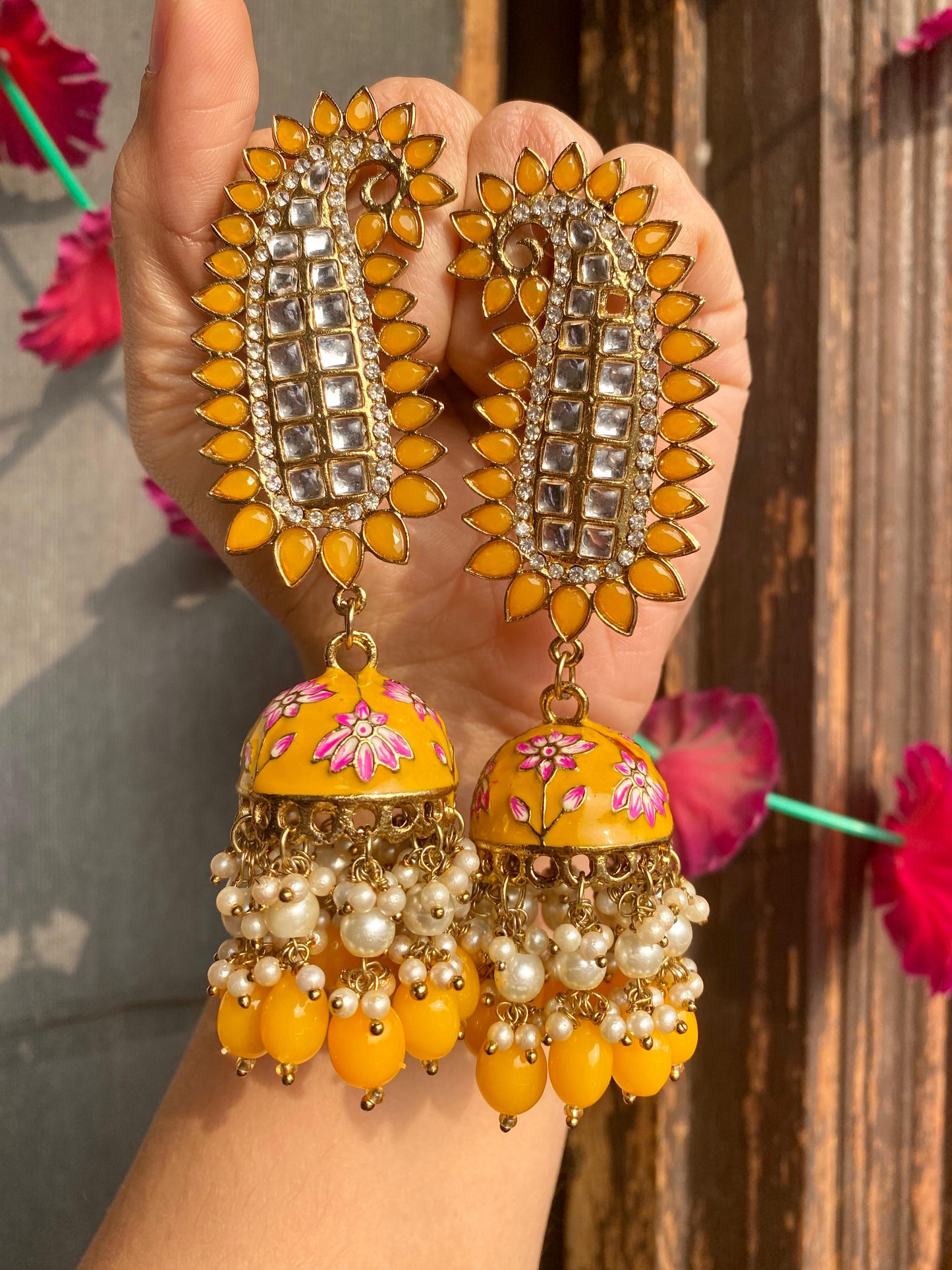 Kundan Peacock Earrings