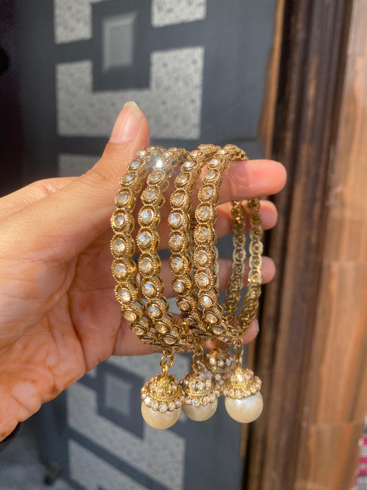 Pearl bangles (set of 4)