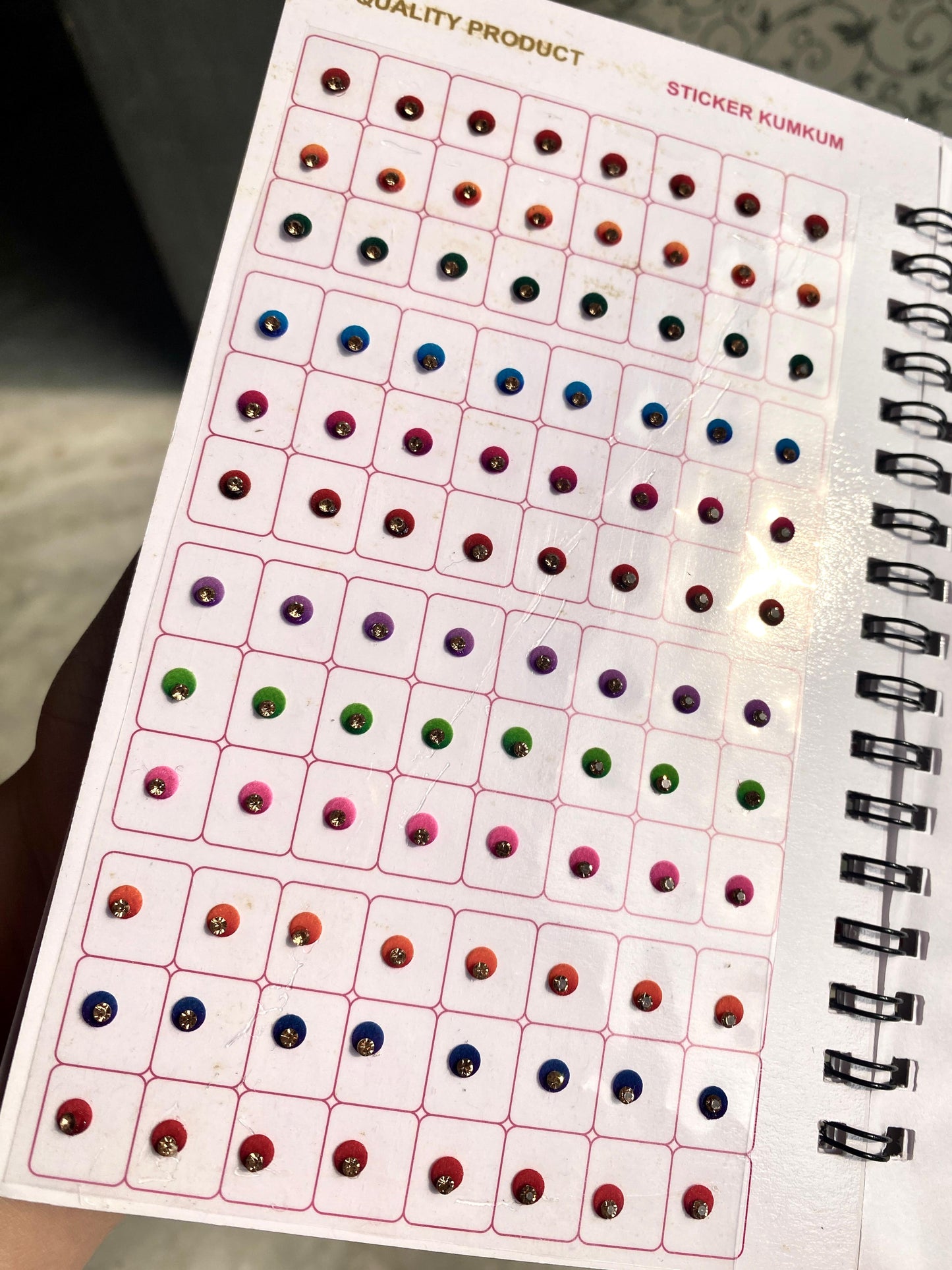 Parvati Stone Bindi Booklet 960 Bindis