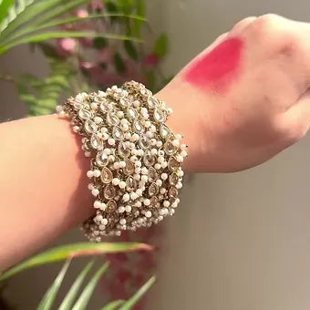 Kayra Pearl Polki Bangles