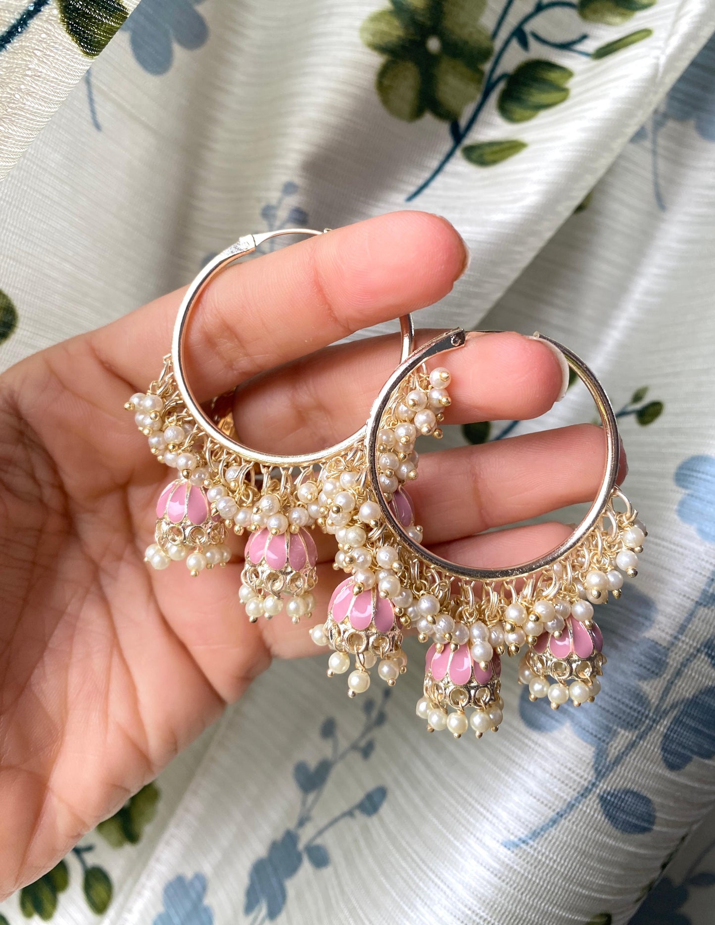 Sabnam Meenakari Jhumka Bali