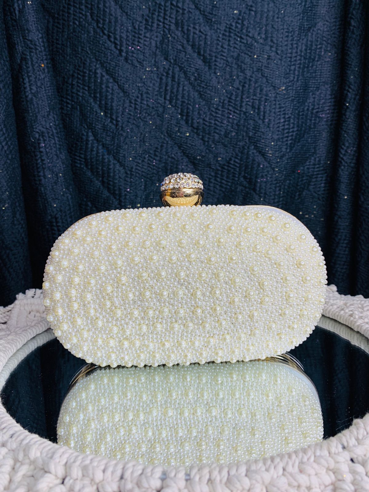 Timeless And Evergreen Pearl Clutch Bags (Sling Included)