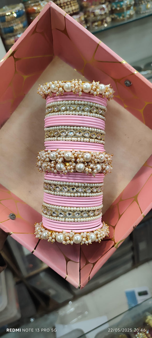 New Pearl Kada Bangle Set