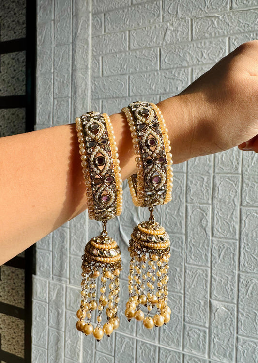 Jhummar Latkan Kundan Bangles