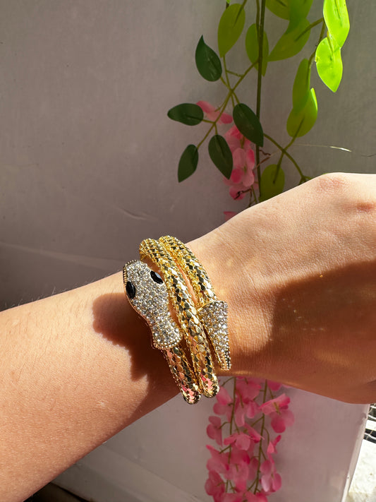 Celebrity inspired Snake wrap style bracelet