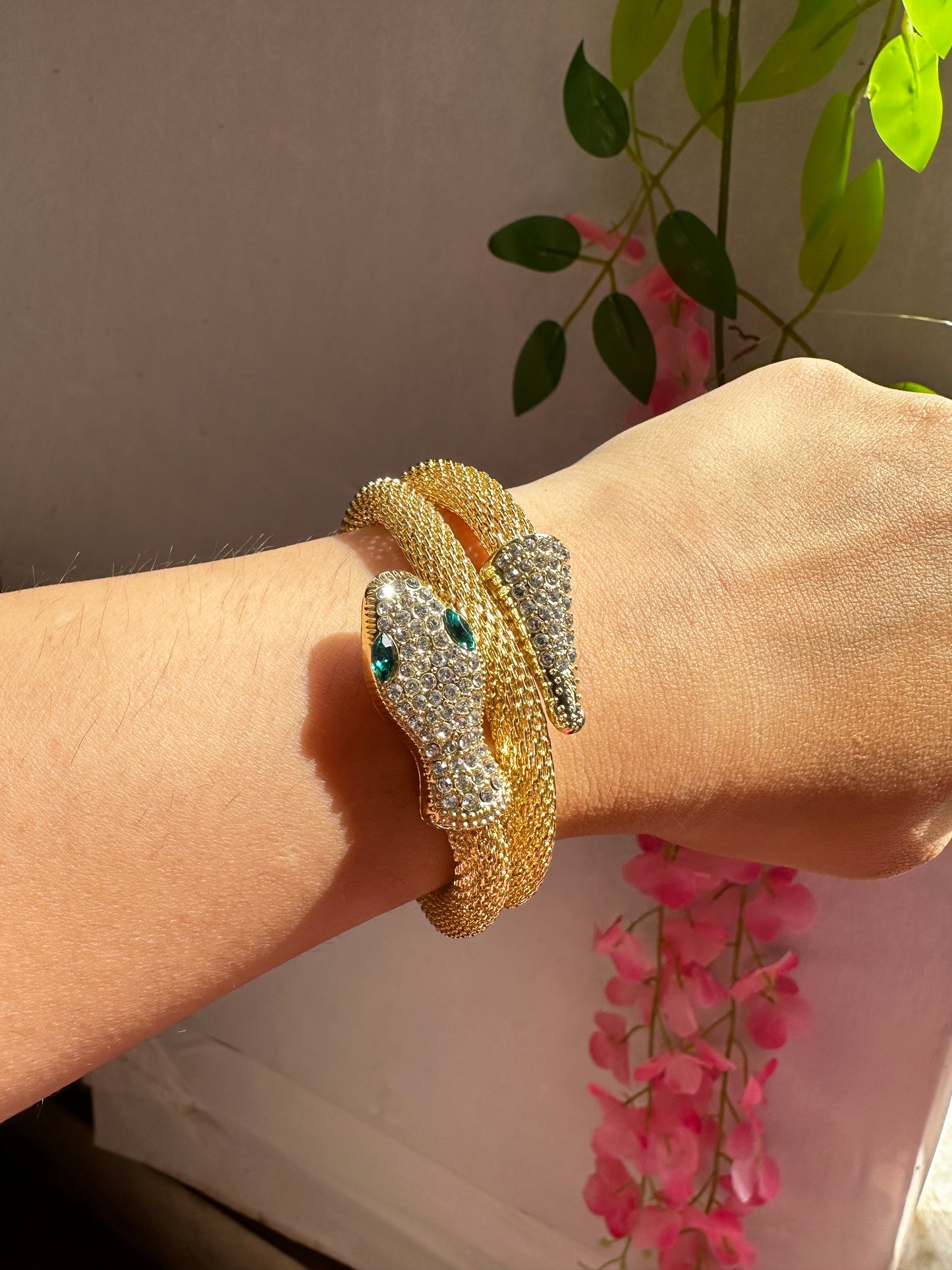 Celebrity inspired Snake wrap style bracelet