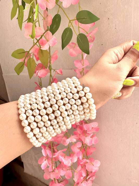 Pearl wrap style bracelet