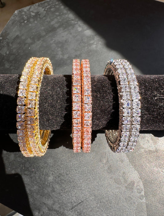 American diamond Solitaire bangles