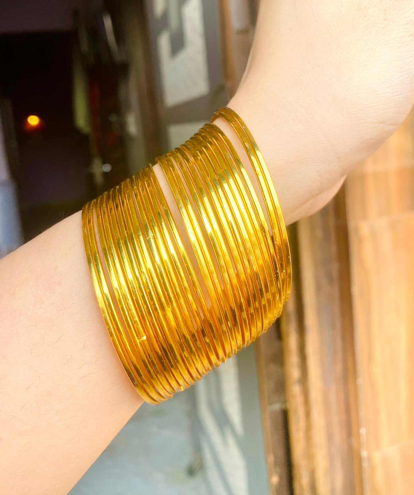 Bollywood favourite plain metal bangles