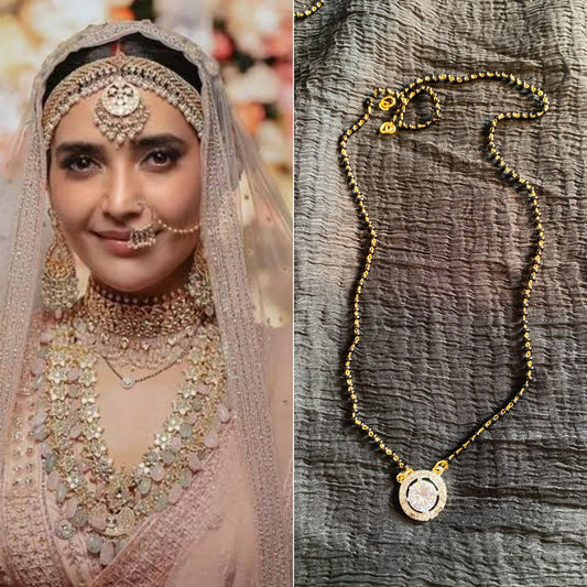 Karishma Tanna American Diamond Mangalsutra