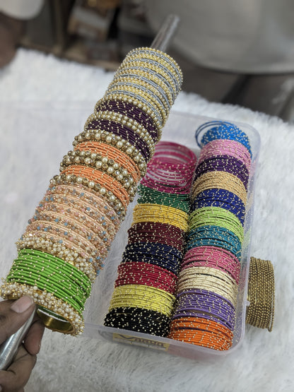Pastel Color Thread Bangles Combo