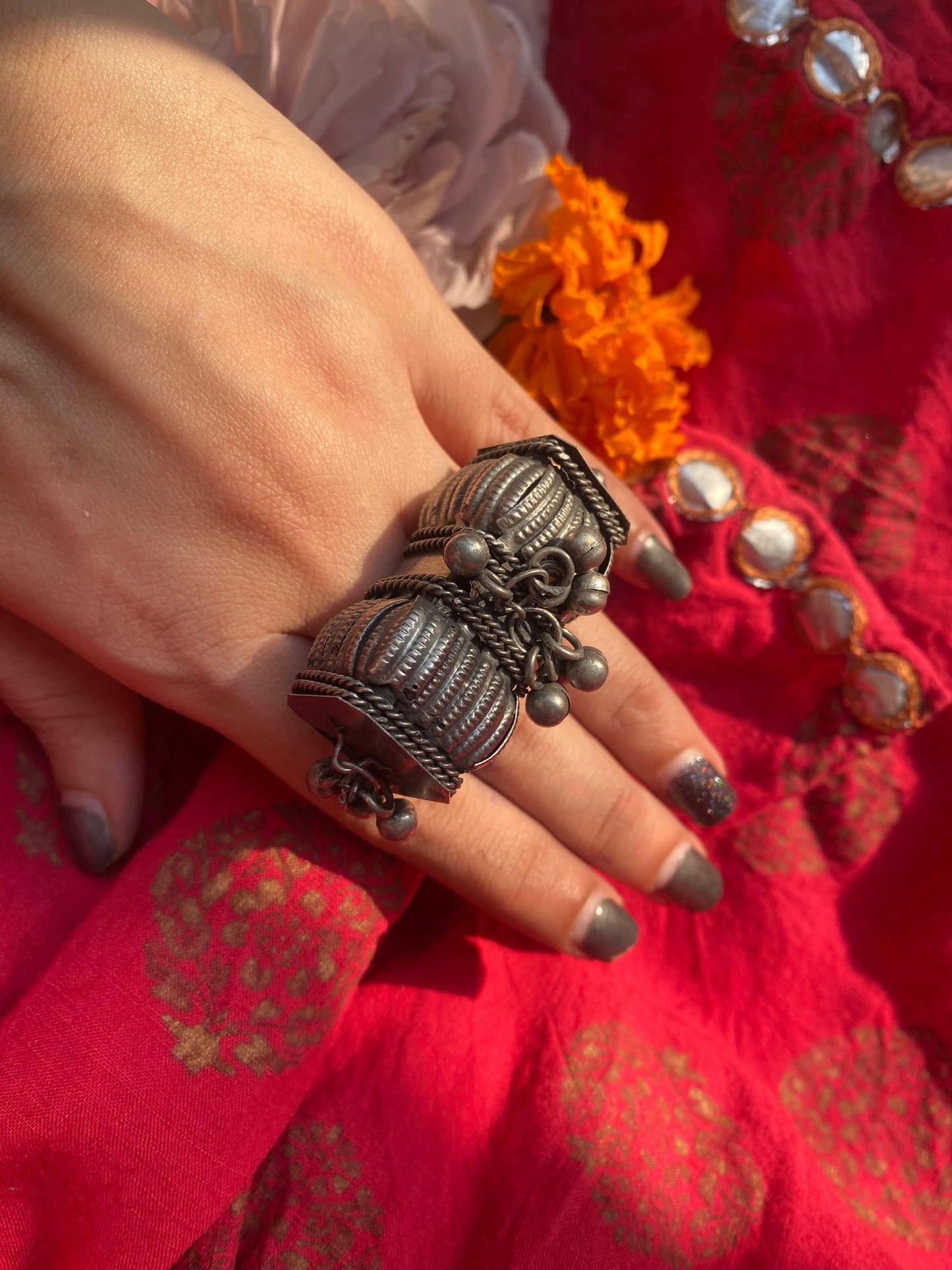 Afghani Ghungroo Rings- Adjustable