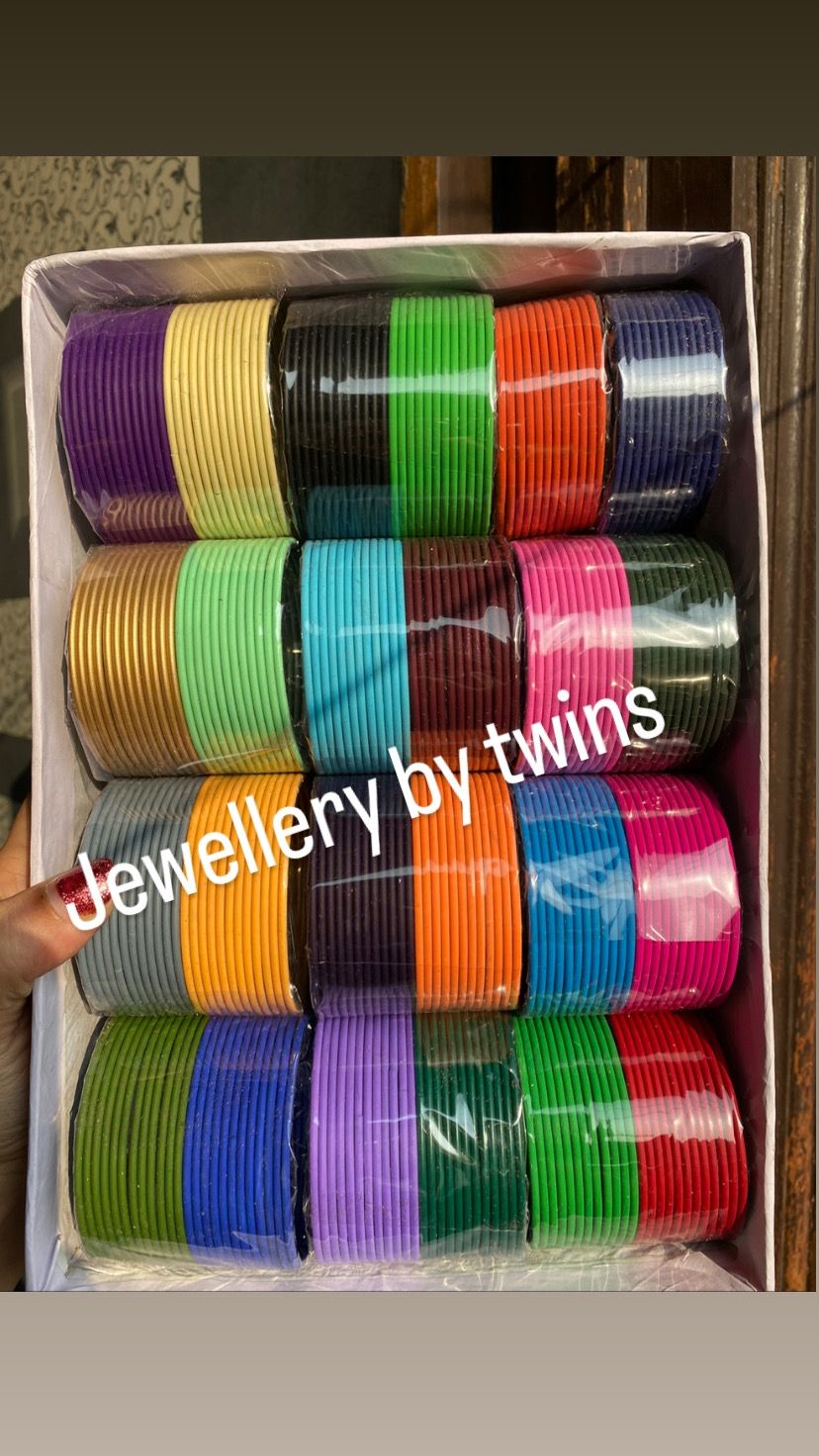 Metal Bangles Combo Box 24 Colours-12 Bangles Each