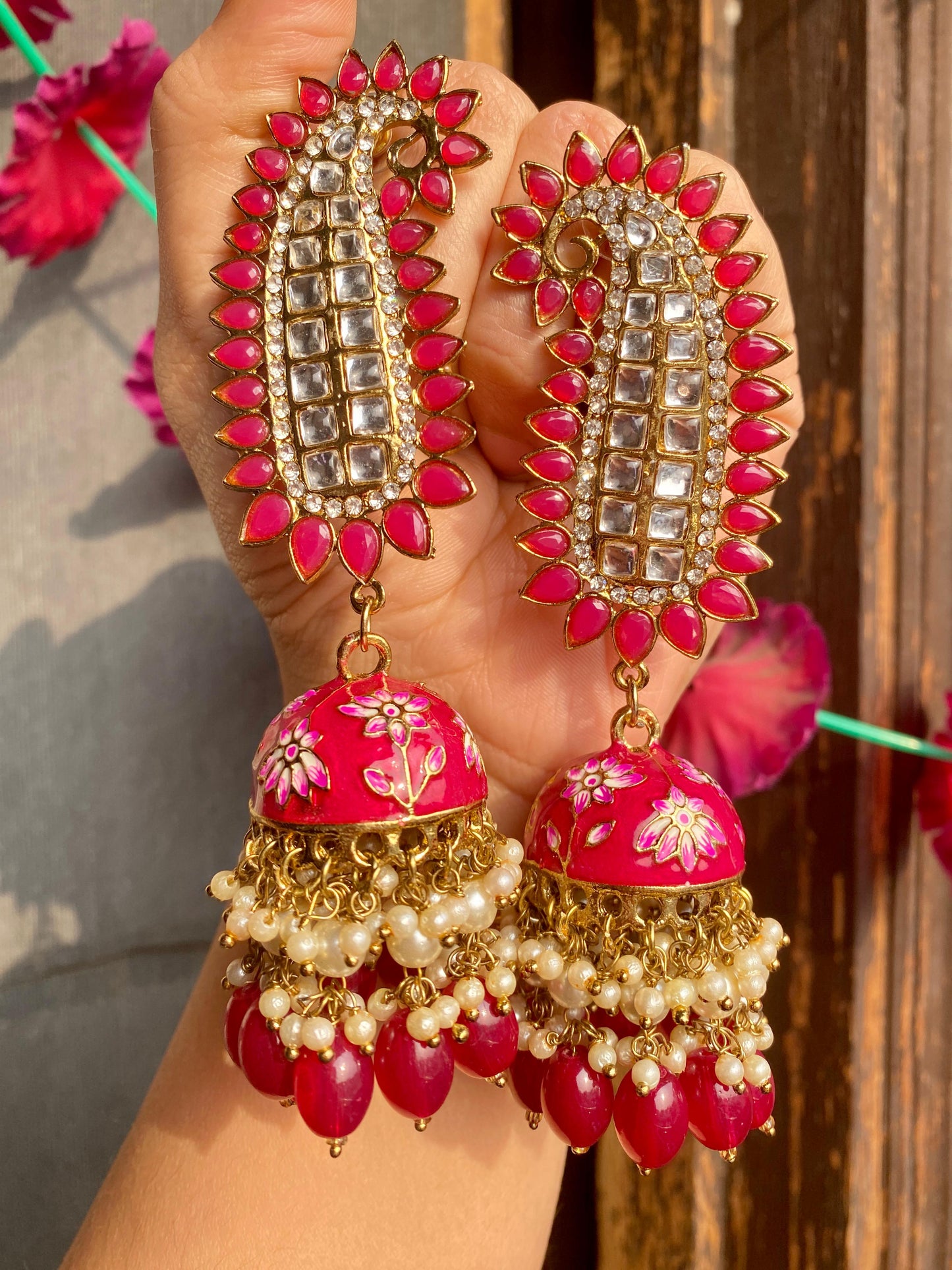 Kundan Peacock Earrings