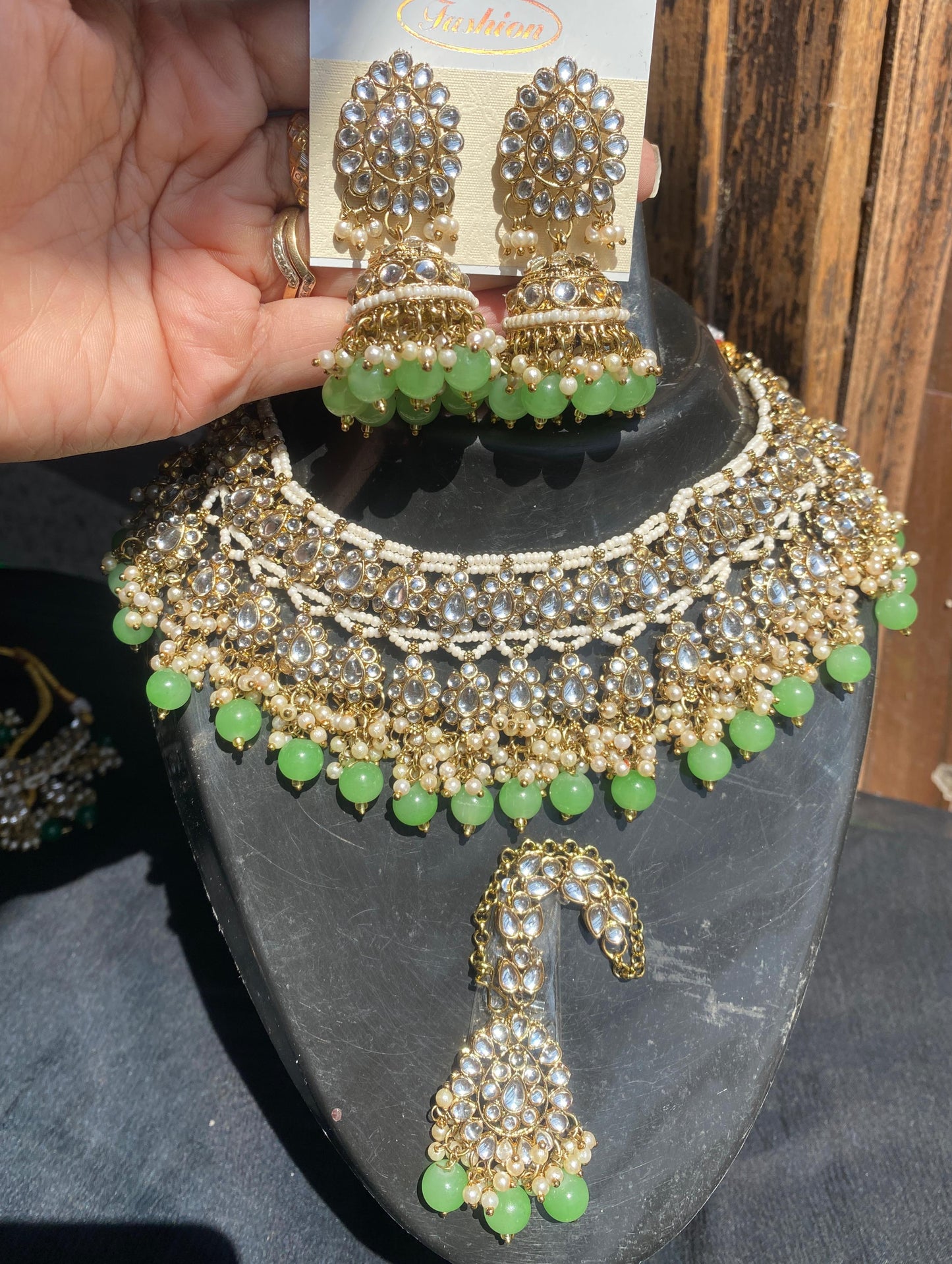 Original Kundan Necklace Set With Tikka