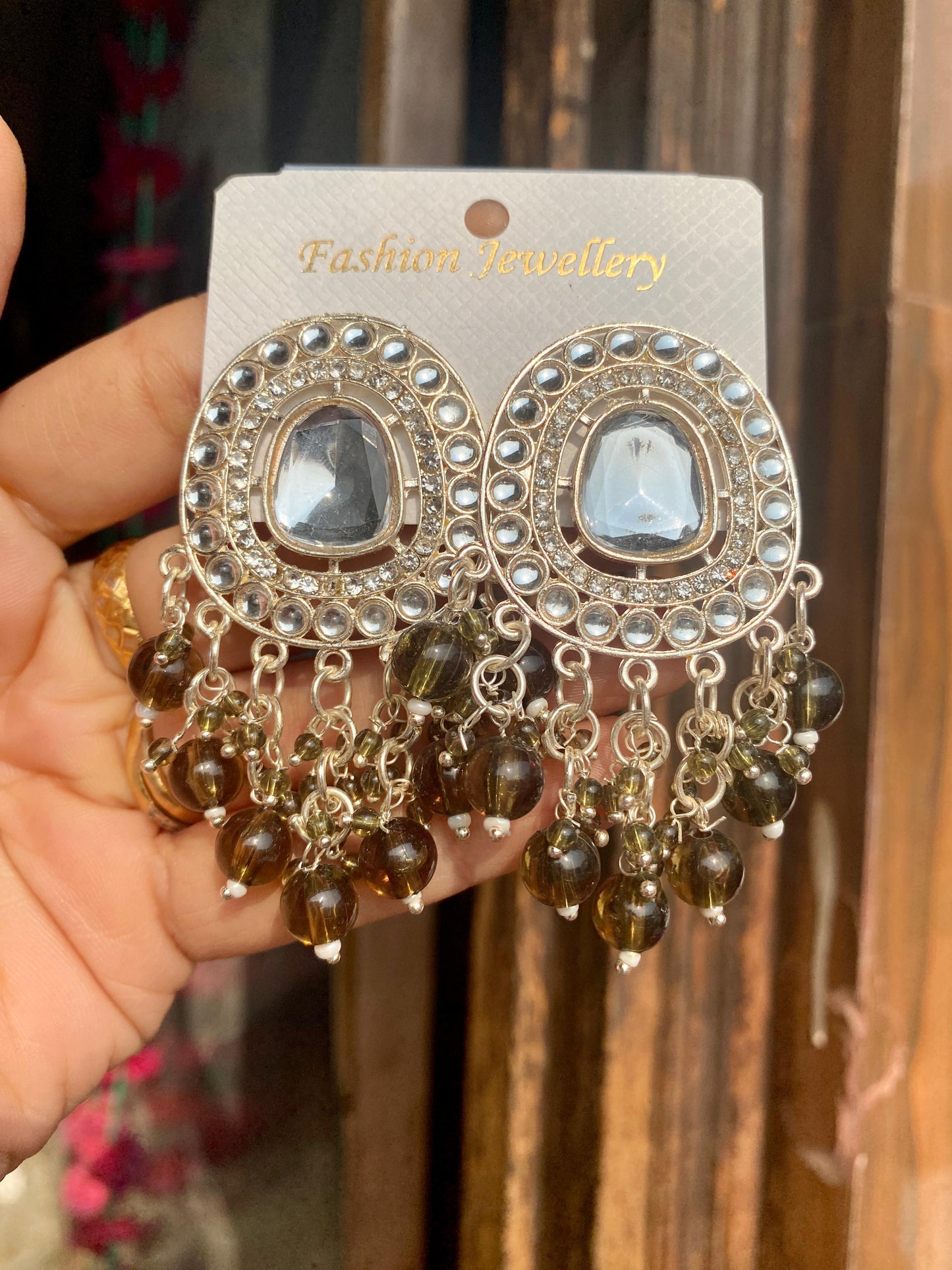 Polki Look Stud Earrings