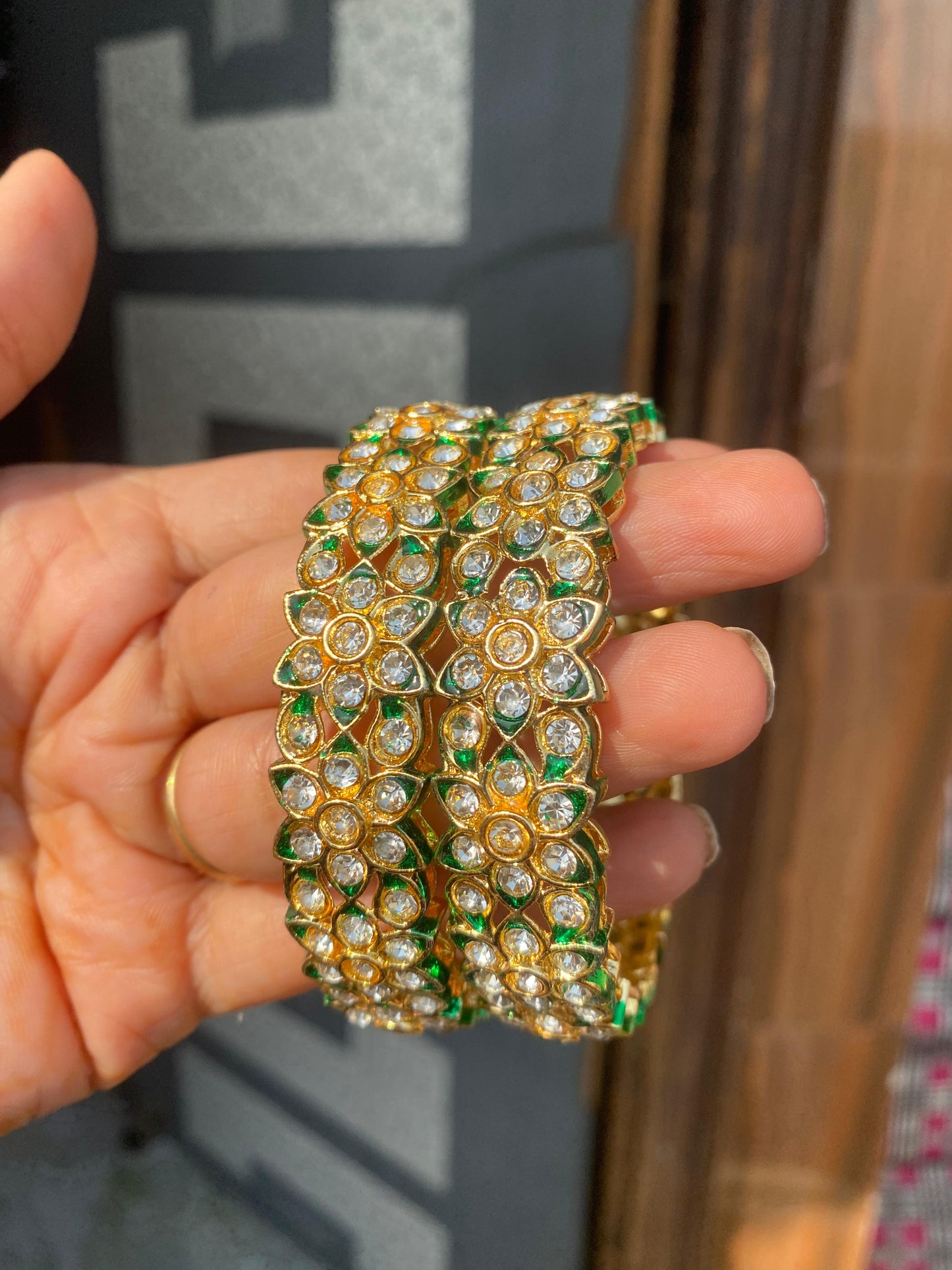 Meenakari Kundan Bangles