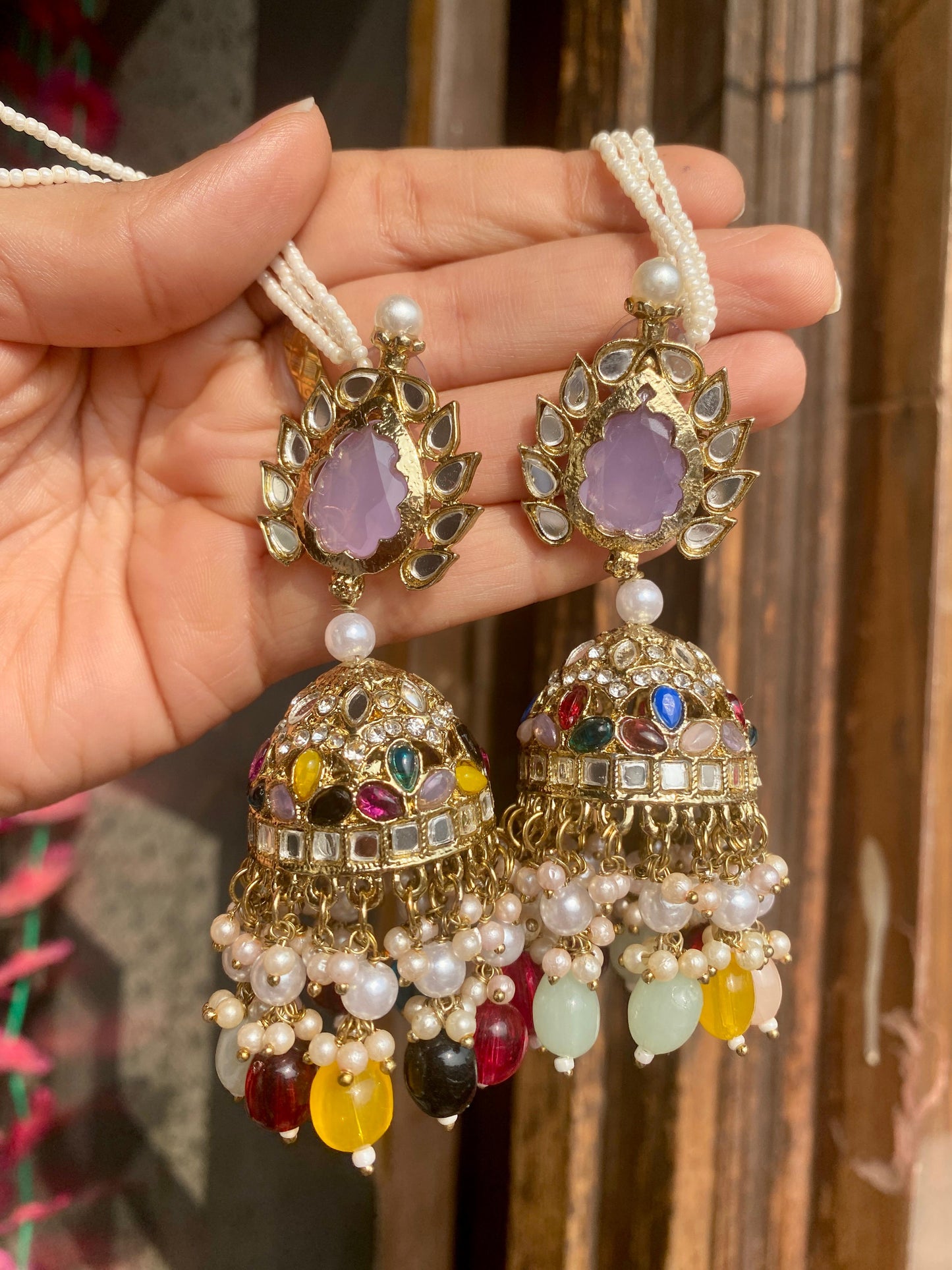 Mira Mirror Jhumkas