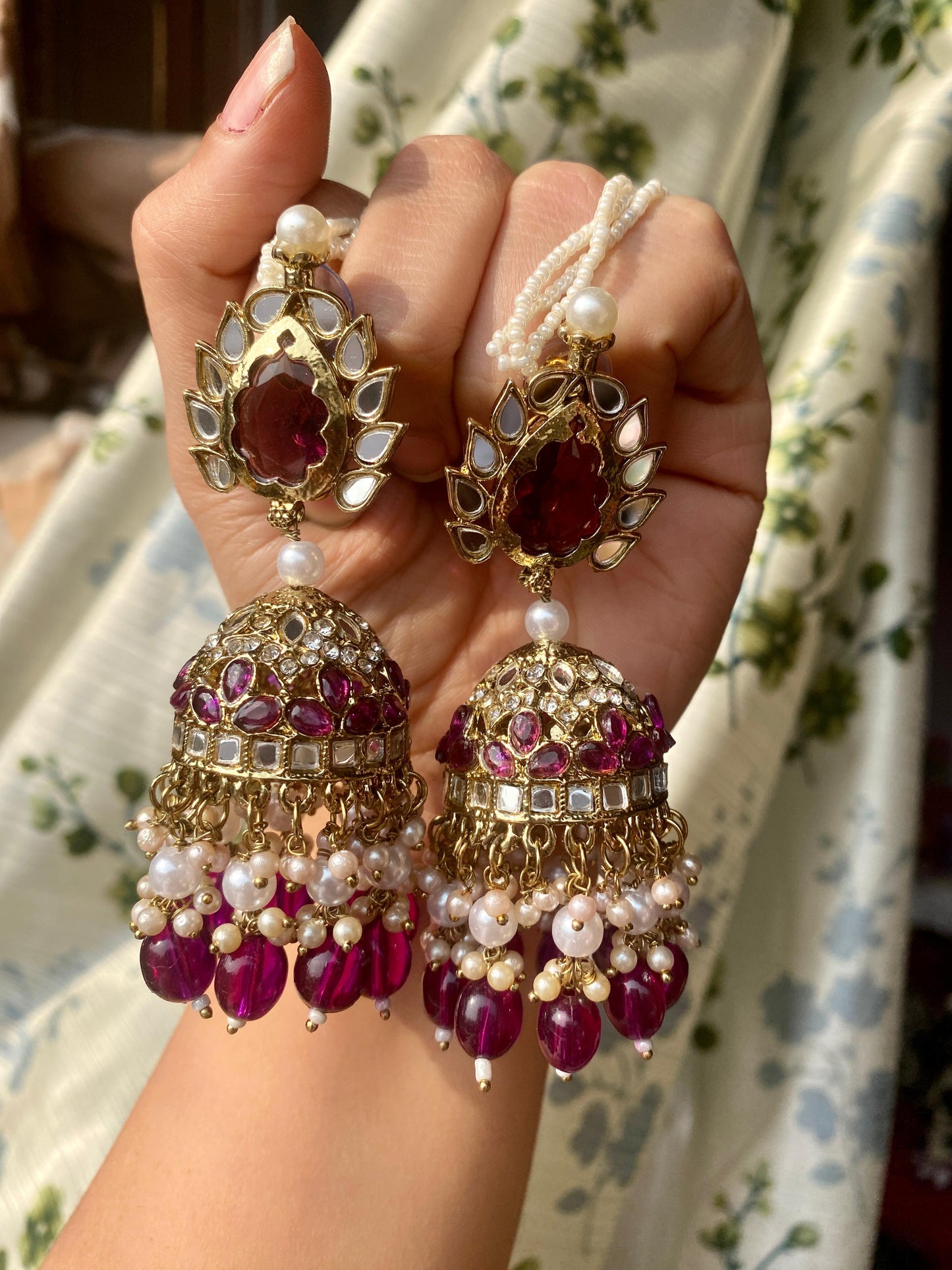 Mira Mirror Jhumkas