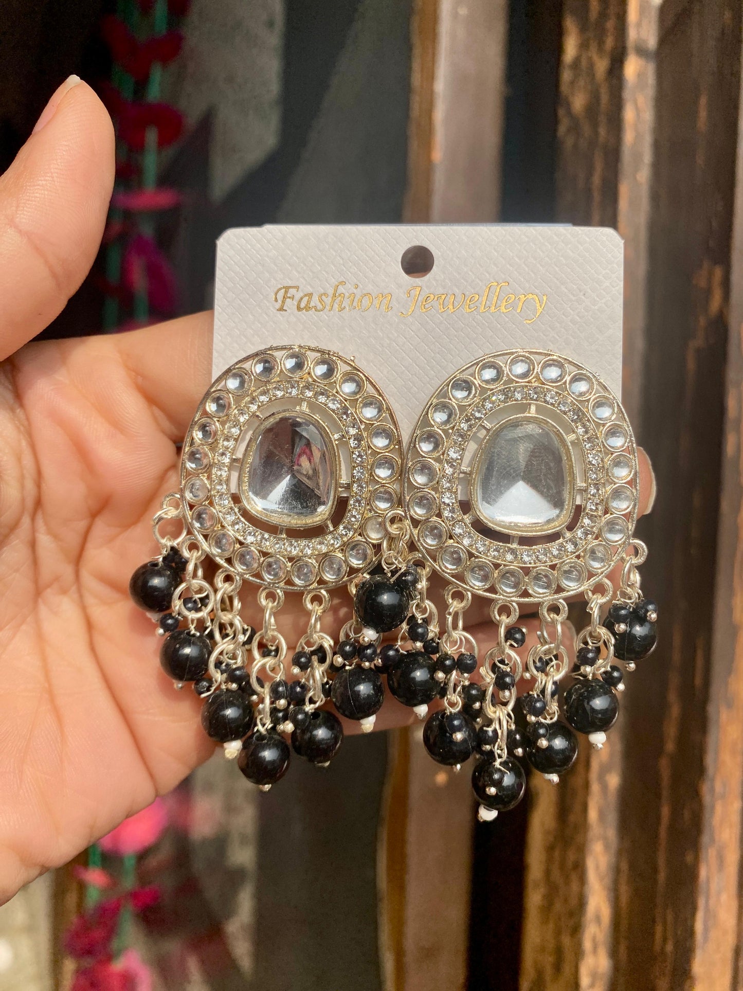 Polki Look Stud Earrings