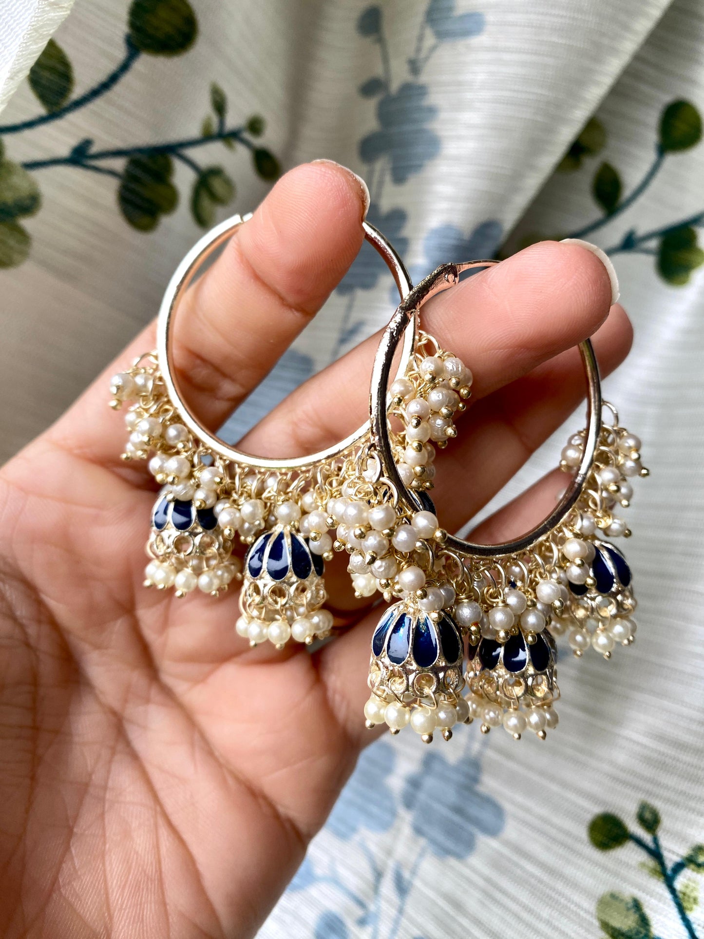 Sabnam Meenakari Jhumka Bali