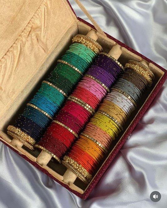 Silk Thread Bangles Combo Box