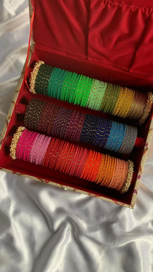 Matt dotted bangles combo