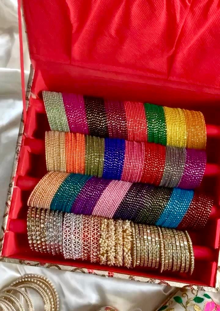 New Velvet Dotted Bangles Combo