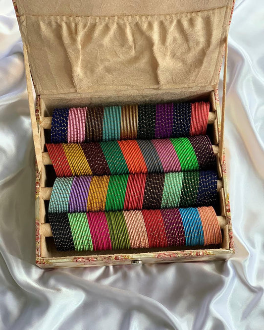 Mat Bangles with Gold Dots