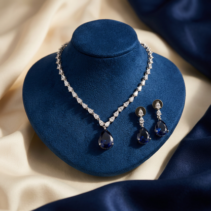 Deepika American Diamond Drop Necklace Set