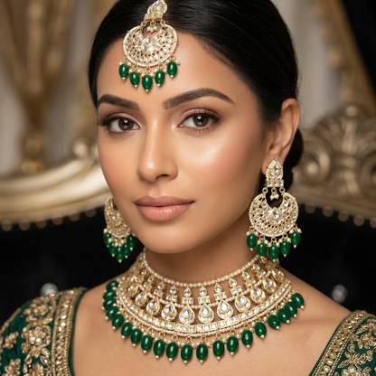 Maira Kundan Choker Set with Tikka