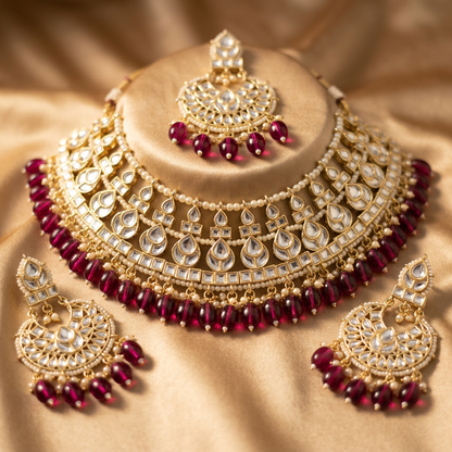 Maira Kundan Choker Set with Tikka