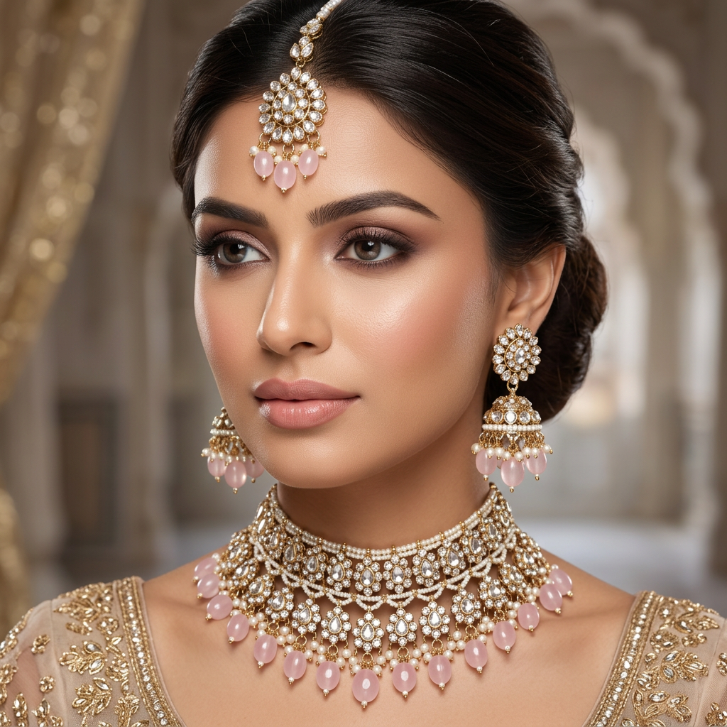 Sabnam Kundan Pearl Choker Set