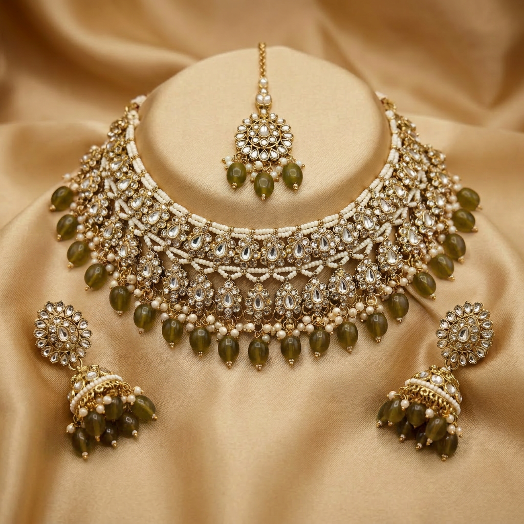Sabnam Kundan Pearl Choker Set