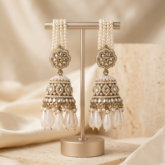 New Jadau Jhumka With Sahara