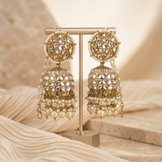 Ritu Singh Kundan Jhumka with Sahara